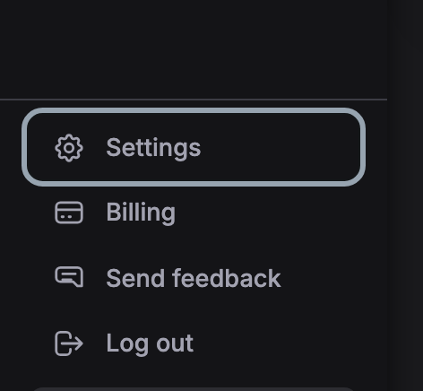 The sidebar with Settings ringed