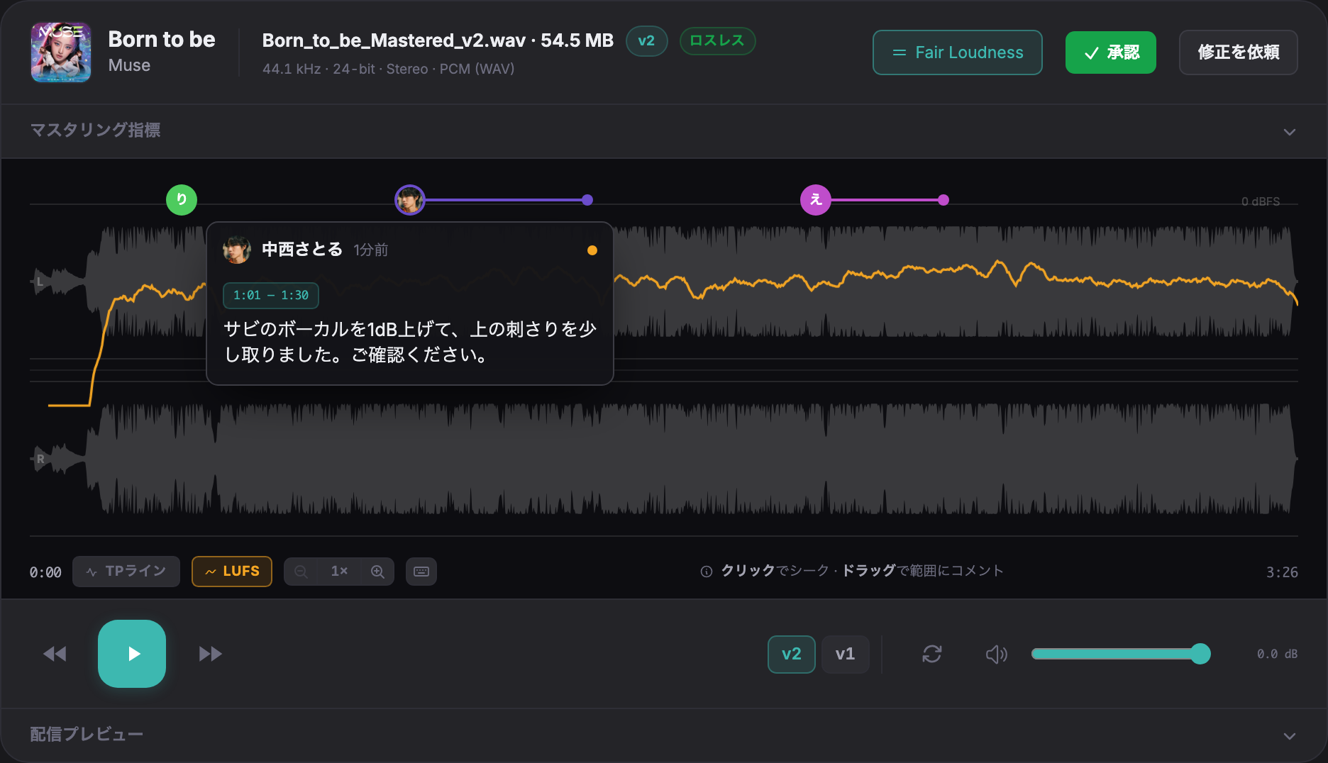 SoneamのFair Loudness